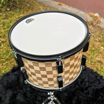 Restored Sonor Swinger Action Vintage 70s Set with Teardrop Badges - Checkerboard Veneer image 18