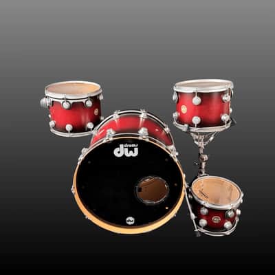 DW Collectors Drumset USA Cherry to Ebony SSC Shell Set 2016–2019 - Cherry to Ebony image 2