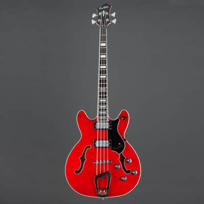 Hagstrom Viking Bass WCT Wild Cherry Transparent - Semi-Acoustic Bass righthand image 2