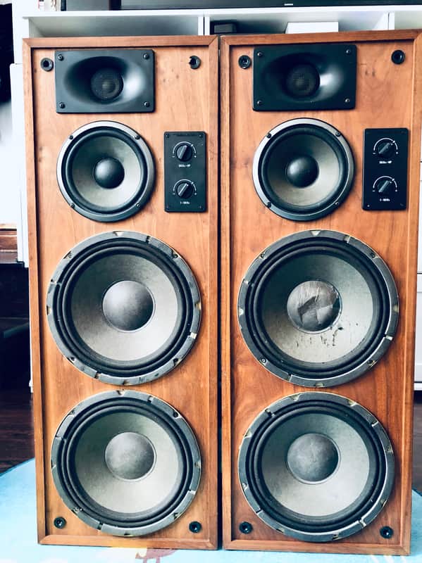 Realistic Optimus T-200 Pair - Floor Speakers - Re-coned Hemp image 1