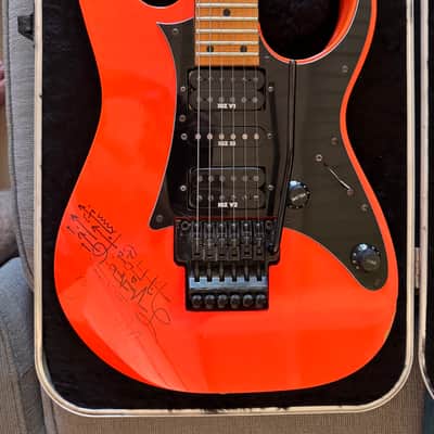 FINAL Day on Reverb - Just letting everyone know. JB --- Steve Vai Owned, Played, Signed, 1987 Ibanez RG550 Prototype Road Flare Red – Artwork on guitar. I brought this guitar to the Namm show many years ago. image 16