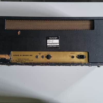 Marshall JMP 50 Lead and Bass head 1974 - Black image 3
