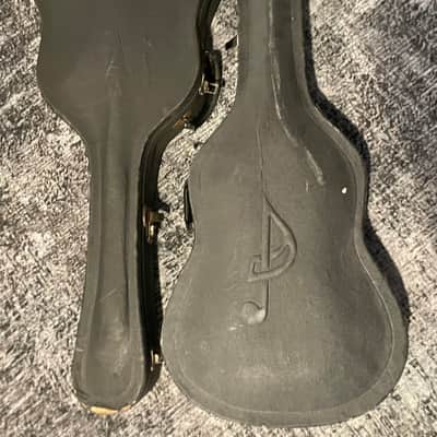 Set of 2 Guitar Acoustic Cases 1960’s-1970’s Black Exterior w Salmon Red Interior image 2