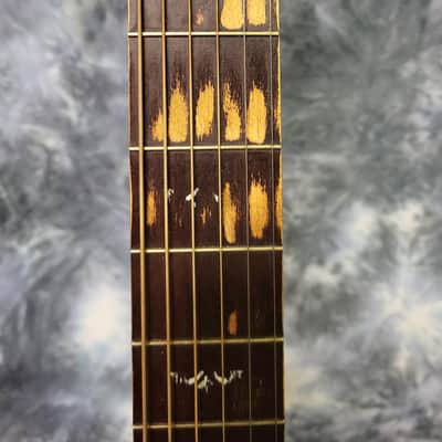 Vintage RARE 1940's Regal Arch Top and Back Faux Tiger Stripe Sunburst Acoustic Guitar Pro Setup New Strings Hard Shell Case image 8