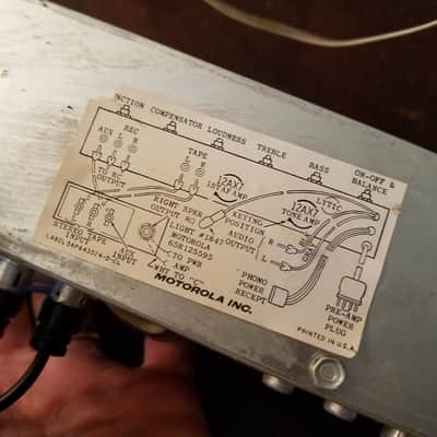 Motorola 6BQ5 12AX7 tube pre and power amp HS-709D HS-696C Console Stereo 1959 - Gold image 17