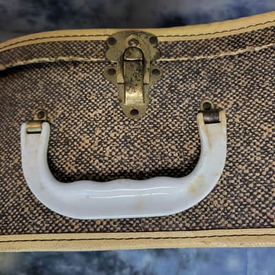 Vintage RARE 1950 Branded Gieb Gibson Epiphone Guild Brown Soft Shell Guitar Case image 5