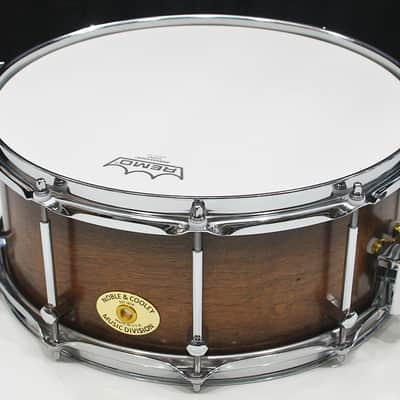 Noble & Cooley Solid Shell Classic Birch 6" x 14" Snare Drum w/ VIDEO! Espresso Satin Burst image 2