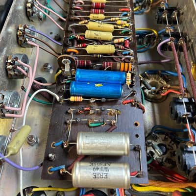 Marshall Super Bass 100 Full Stack 1970 Un-Modified- Royal Purple Tolex Cane Front image 3