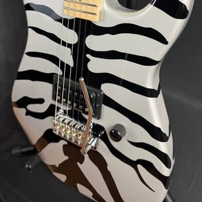 Charvel Super-Stock San Dimas Style 1 H 2PT M Electric Guitar Silver Bengal w/ Gig Bag image 7