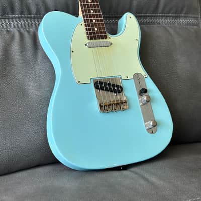 MJT/Warmoth Partscaster (Tele) 2022 - Sonic Blue image 2