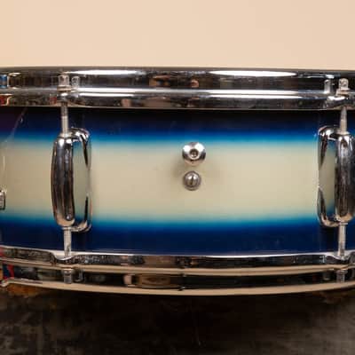 1960s Slingerland 5x14 Blue and Silver Duco Student Snare Drum image 6