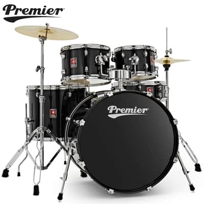 Premier Revolution 22" 5-Piece Complete Drum Kit Black PR22-5DKBKW image 1