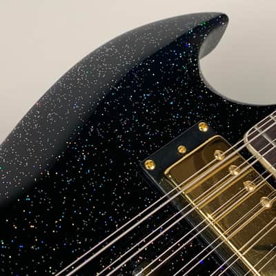 Bell & Hern  Custom Doubleneck 6/12 2019 Black Galaxy Sparkle image 14