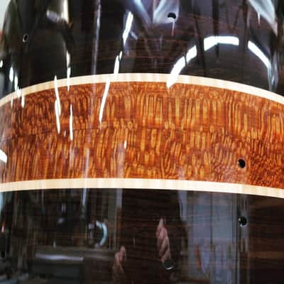 HHG Drums Wenge, Leopardwood, Curly Maple Segmented Kit  2022 Natural High Gloss Lacquer image 7