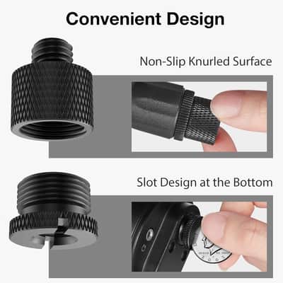 8 Pieces Mic Stand Adapter, 5/8 Female To 3/8 Male 3/8 Female To 5/8 Male 5/8 Female To 1/4 Male 1/4 Female To 5/8 Male Screw Thread Adapter For Microphone Stand Boom Arm Camera Tripod image 4