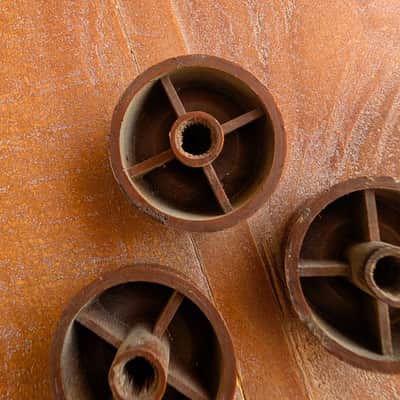 Unbranded Vintage Bakelite Amplifier Knobs Qty 3 1940s Brown image 6