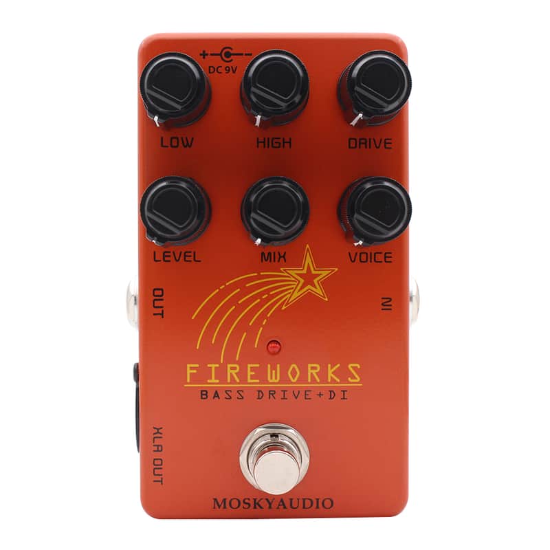 Mosky Audio "FIREWORKS" Bass DRIVE DI FX Pedal Tube Amplifier Emulation Sound Direct Recording Preamp & DI Box True Bypass Fast US Ship image 1