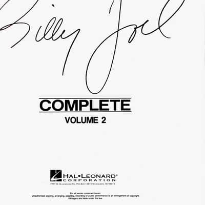 Billy Joel Complete Volume 2 Piano Vocal Guitar Hal Leonard Corporation EMI Music Publishing Piano Vocal Guitar 1990's image 1