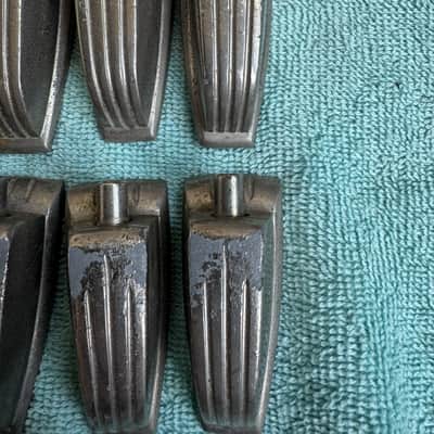 Ludwig Lot of 10 Vintage Large Classic Bass Drum Lugs item # 2243 50s - Nickel image 4
