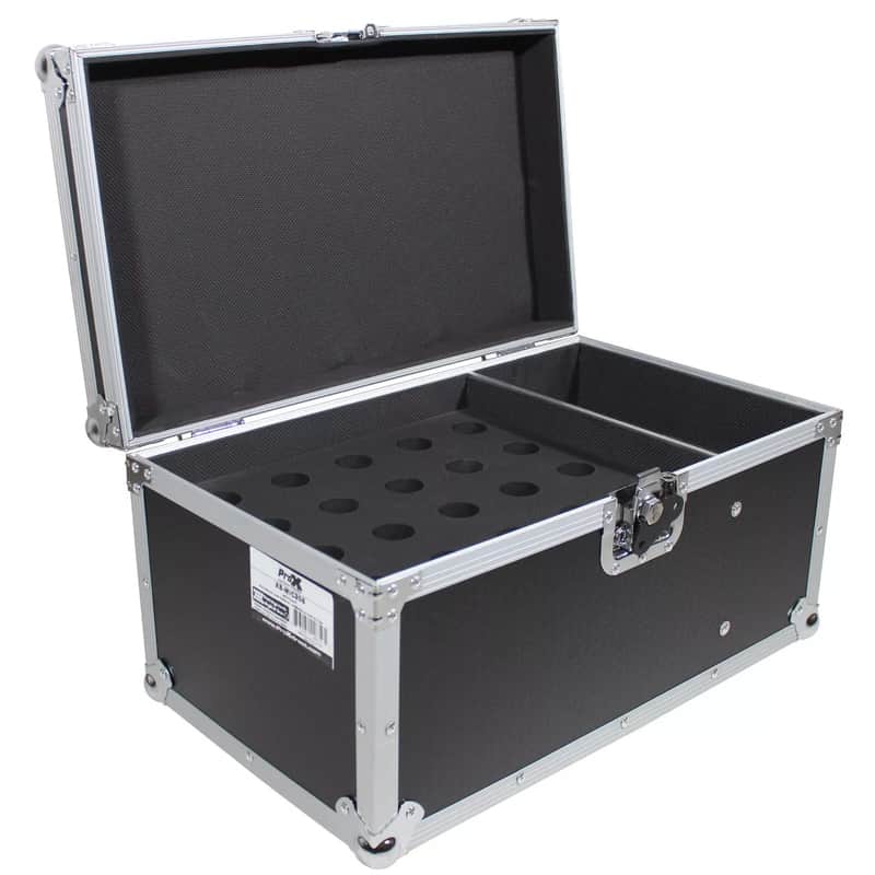 ATA Flight Road Microphone Case | Holds 20 Mics with Extra Storage – Heavy-Duty Gig-Ready Mic Organizer image 1