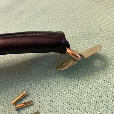 NOS leather guitar case handle for Hiscox Calton mark leaf skb gator crossrock gibson custom shop case les paul image 13