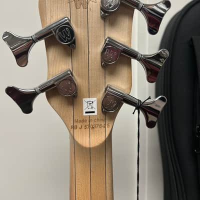 Warwick RockBass Corvette $$ 5 String Fretless Bass 2025 - Nirvana Black Transparent Satin image 5