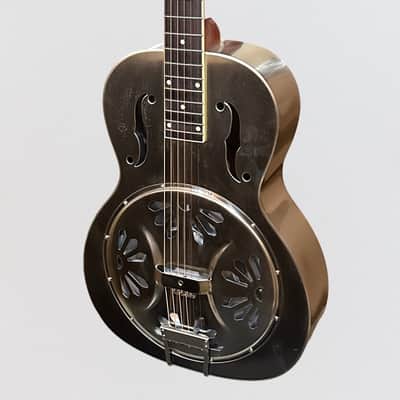 Gretsch G9221 Bobtail Round-Neck Acoustic-Electric Steel Body Resonator Guitar - Steel Bild 3