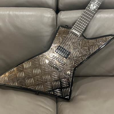 ESP LTD Static-600 Wayne Static Signature 2007 - 2008 - Black with Nickel Diamond Plate image 2