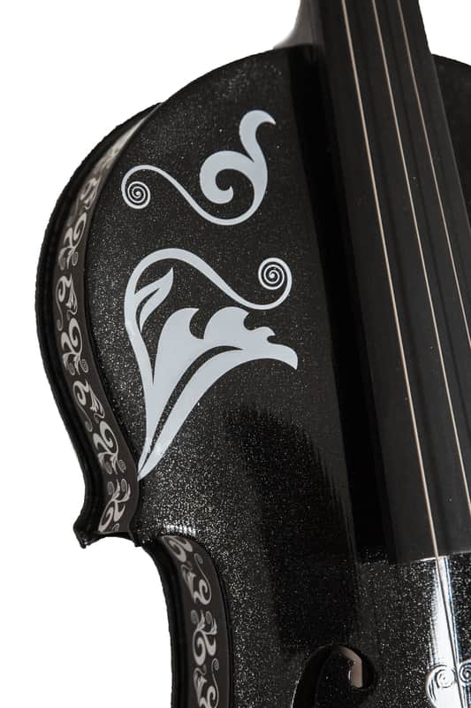 Sugar Skull Black Glitter  Violin - 3/4 image 1