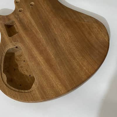 Solid Mahogany 4 String Bass Body image 7