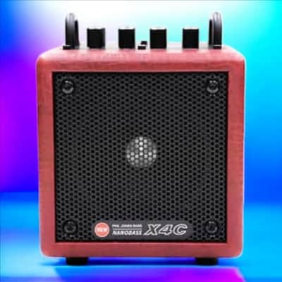Phil Jones X4C Nanobass 35-Watt 1x4" Bass Combo, Red, w/Bluetooth, USB Power Bank Input image 2