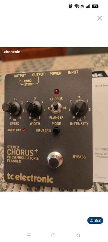 TC Electronic SCF Gold Stereo Chorus + Pitch Modulator & Flanger Reissue 2022 - Present - Black image 1