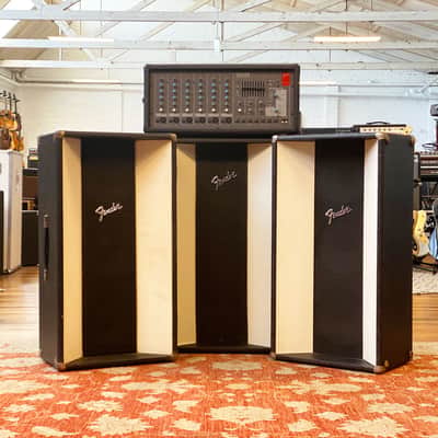 Fender Vintage PA Speakers with SR6520PD Powered Mixer image 1