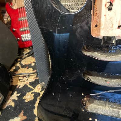 Unknown Super Strat Style Replacement Body Unloaded - Black image 3