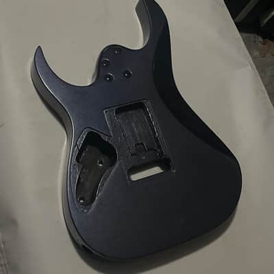 2004 Indonesian Ibanez RG220B Navy Metallic Basswood Guitar Body Floyd Ready image 11