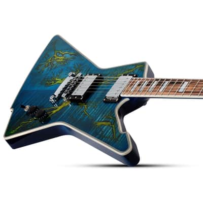 Schecter E-1 Electro Resin Transparent Blue image 4