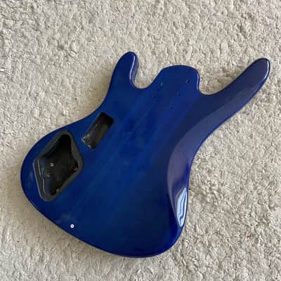Blue DIY Project Bass Guitar Body image 3