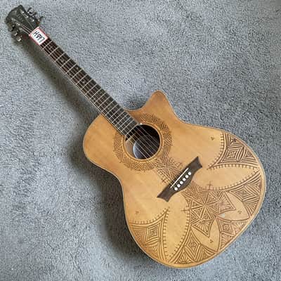 Luna 40 Inch Acoustic Guitar, Red Pine Top Body, Rosewood Fingerboard Neck image 3