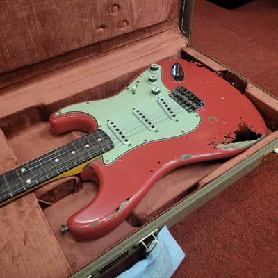 Fender Custom Shop Michael Landau '63 Stratocaster Relic 2013 - Present - Fiesta Red over 3-Color Sunburst image 2