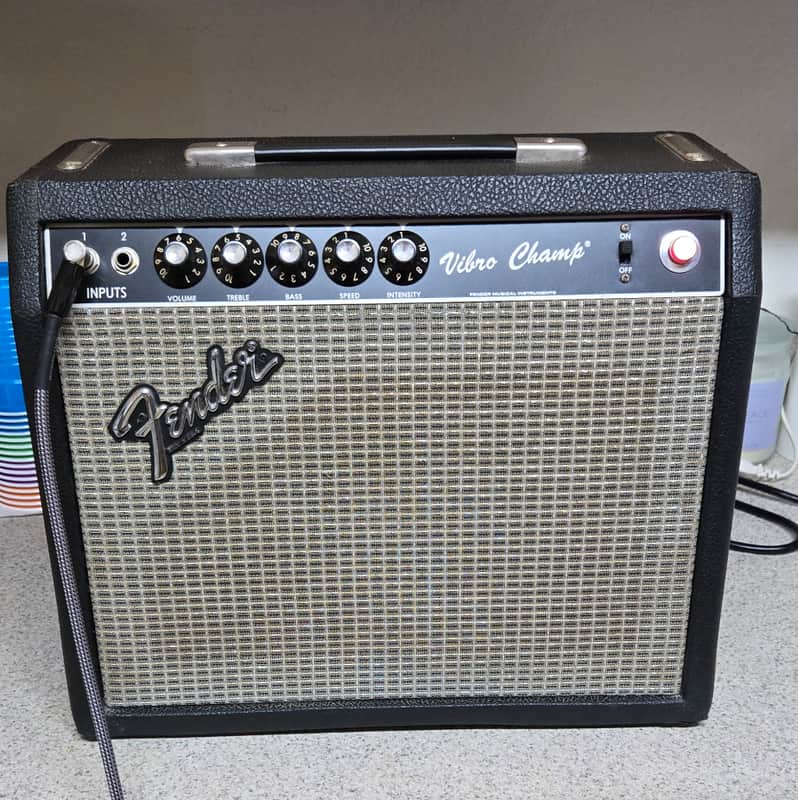 Vintage Fender Vibro Champ Black Face Great Condition image 1