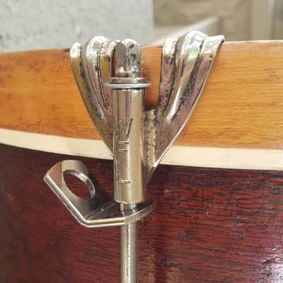 WFL Keystone 1955-59 Marching Snare 14x10 Single Tension Mahogany/Maple Restored Video image 21