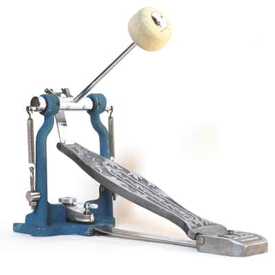 Slingerland AA Bass Drum Pedal, Ball Bearing Action, Scroll Footboard, Blue Textured Finish - 1959 to '60 image 2