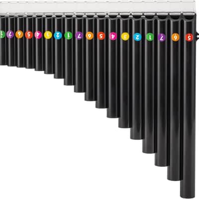 18 Pipes Pan Flute C Key - Beginner-Friendly Instrument with Enhanced Mouthpiece Design for Easy Play, Perfect for Students and Music Enthusiasts, Black image 1