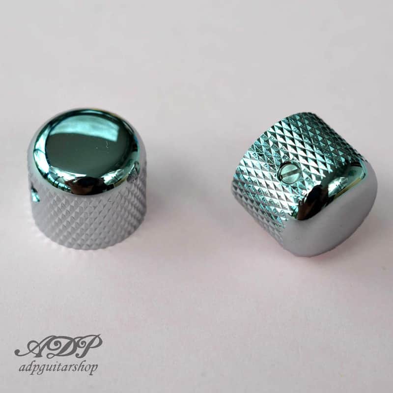 2 Gotoh Chrome Short Dome Knobs for 6mm SplitShaft Pots image 1