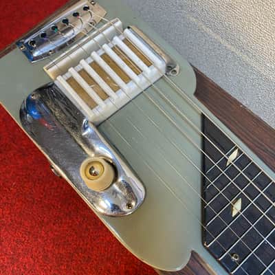 Vintage Teisco model 7 lap steel guitar set with homemade case image 14