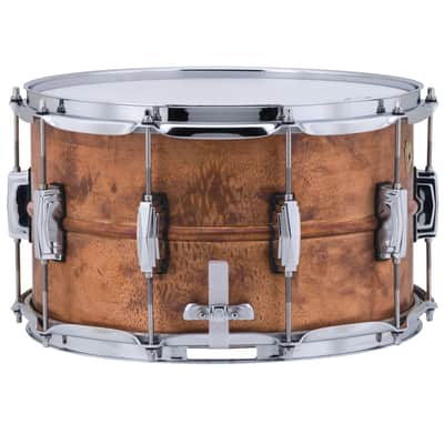 Ludwig LC608R Copper Phonic 8x14 "RAW "Natural Patina Shell, Imperial Lugs Snare Drum image 2