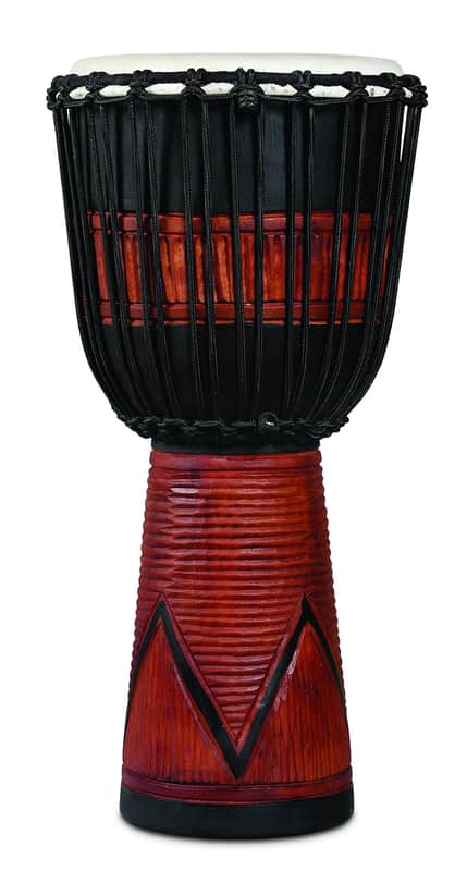 Latin Percussion World Beat Wood Art Large Djembe, Black and Brown (LP713LB) image 1