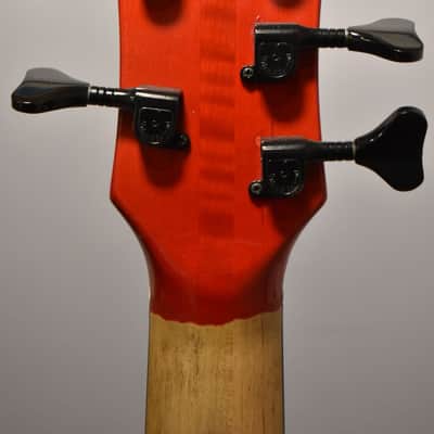 1990 Pedulla MVP-5 Bass Fretless Conversion 5-String Red w/HSC image 7