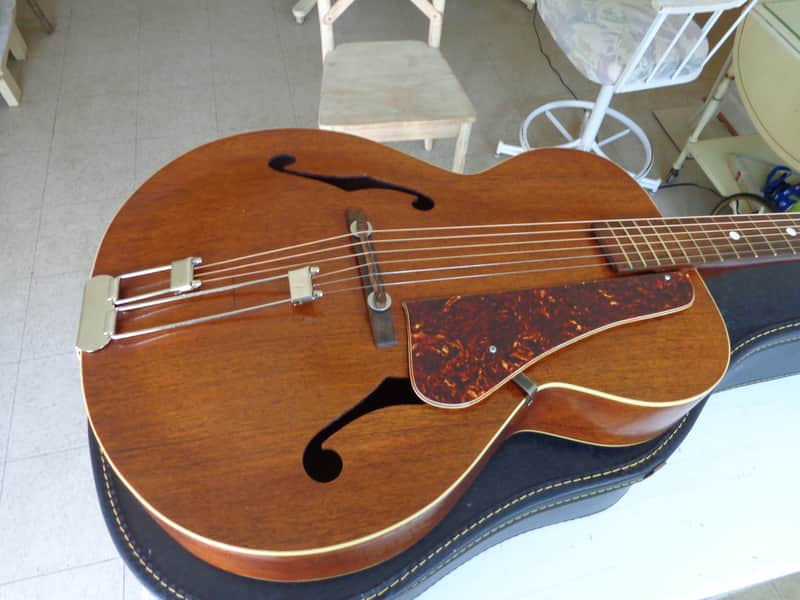 Kay Silvertone Mahogany Archtop Guitar w Case - Circa 1951 - All Hog image 1
