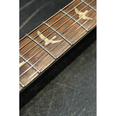 2001 PRS Private Stock Hollow Body II TI reverse LH lefthanded yellow tiger image 10